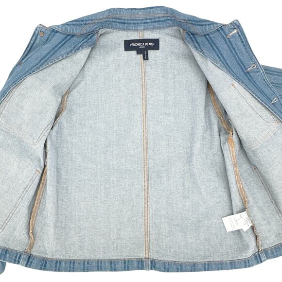 VERONICA BEARD Dahl Striped Denim Jacket S - Picture 9 of 15